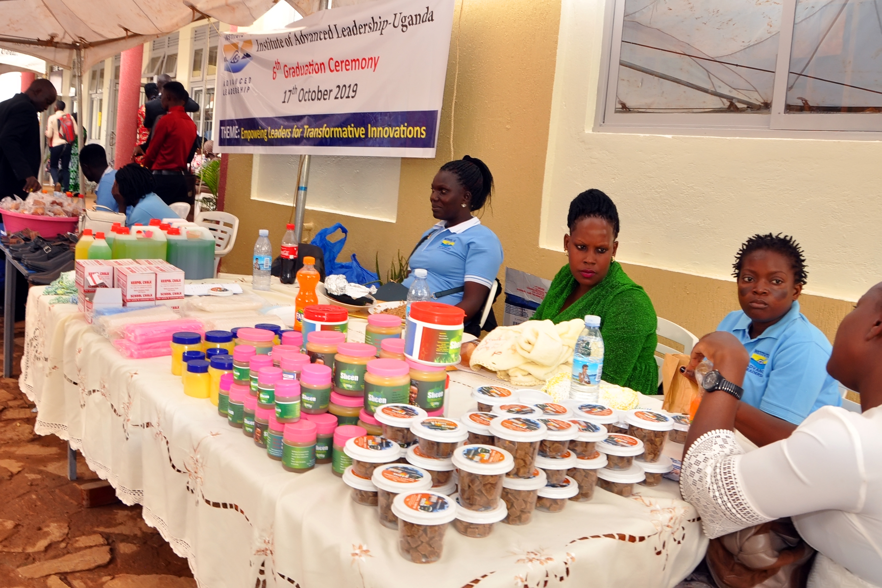 Youth exhibiting their products at the 6th Graduation Ceremony, 2019